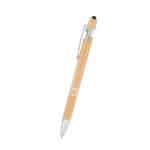 Custom Tropical Bamboo Incline Pen With Stylus - 4