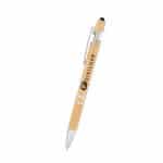 Custom Tropical Bamboo Incline Pen With Stylus - 7