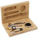 Custom 4 Piece Bamboo Wine Gift Set - 8