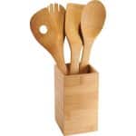 Custom Bamboo 4-piece Kitchen Tool Set and Canister - 7