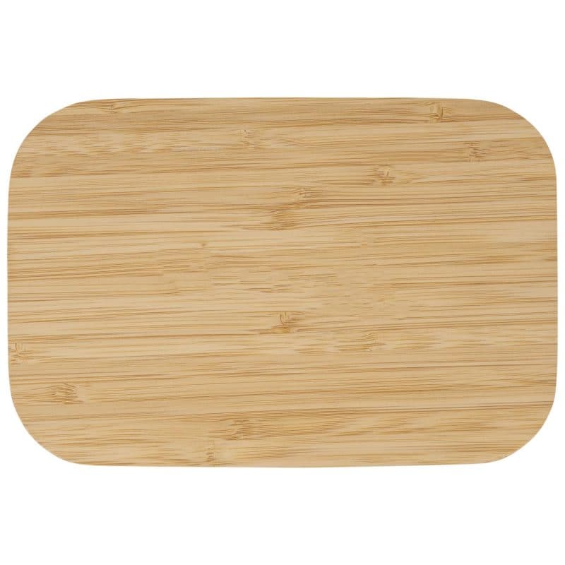 Custom Bamboo Fiber Lunch Box with Cutting Board Lid - 1