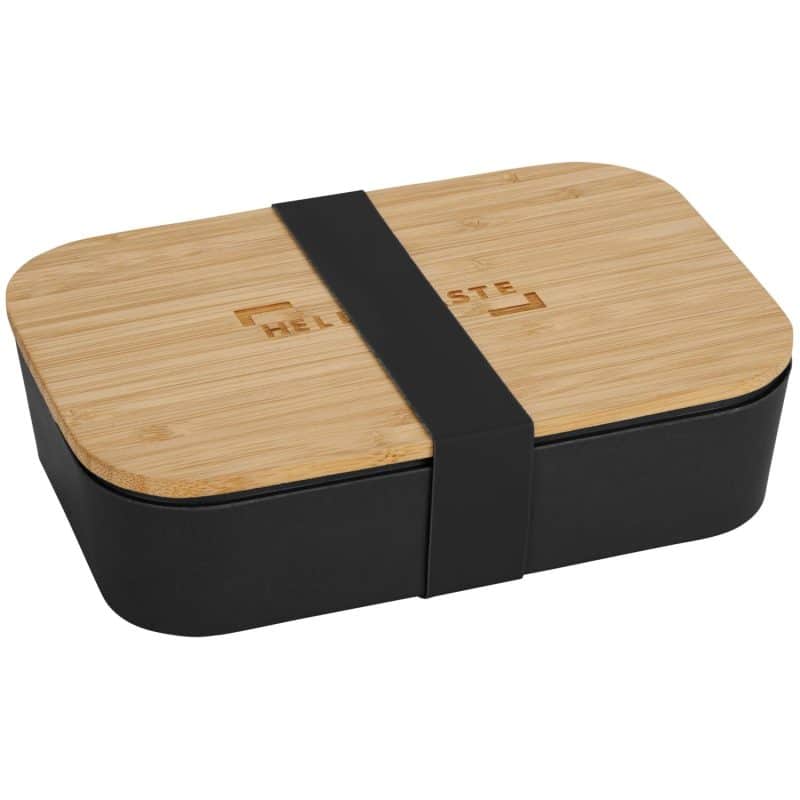 Custom Bamboo Fiber Lunch Box with Cutting Board Lid - 3