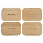 Custom Bamboo Fiber Lunch Box with Cutting Board Lid - 6