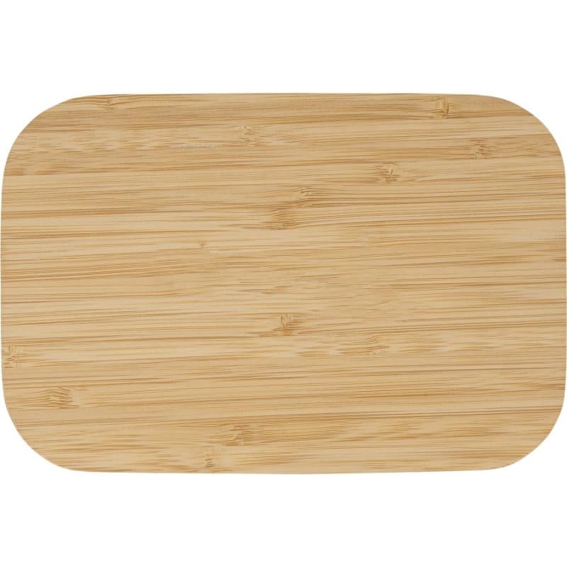Custom Bamboo Fiber Lunch Box with Cutting Board Lid - 9