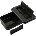 Custom Bamboo Fiber Lunch Box with Utensils - 1