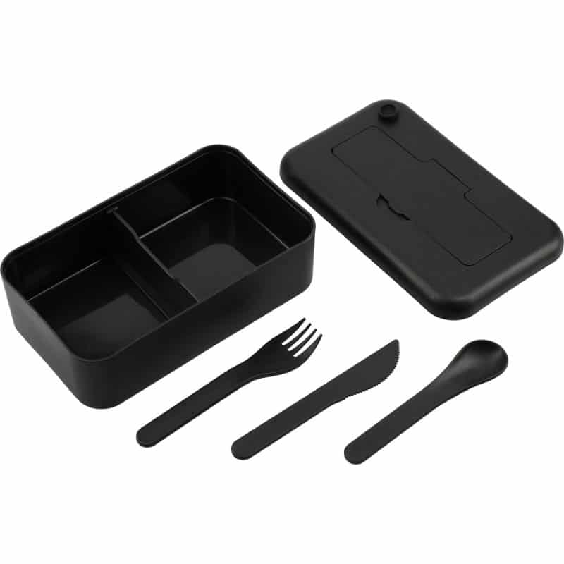 Custom Bamboo Fiber Lunch Box with Utensils - 9