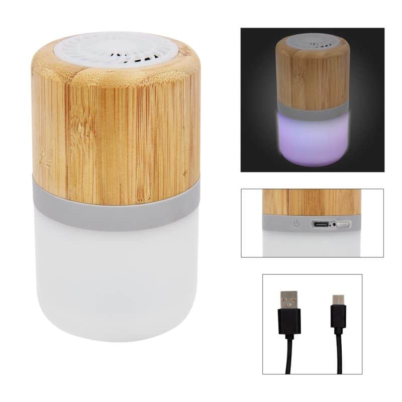 Custom Bamboo Wireless Light Up Speaker 2.0 - 1