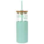 Custom Stirling 18 oz Glass Tumbler with Silicone Sleeve & PP Straw - 6