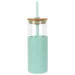 Custom Stirling 18 oz Glass Tumbler with Silicone Sleeve & PP Straw - 7