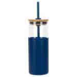 Custom Stirling 18 oz Glass Tumbler with Silicone Sleeve & PP Straw - 9
