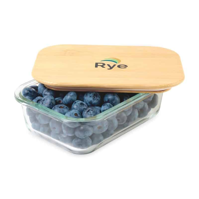Custom 2 Cup Bamboo Storage Container - Bamboo - 2