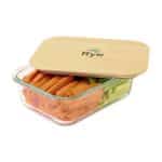 Custom 4 Cup Bamboo Storage Container - Bamboo - 3