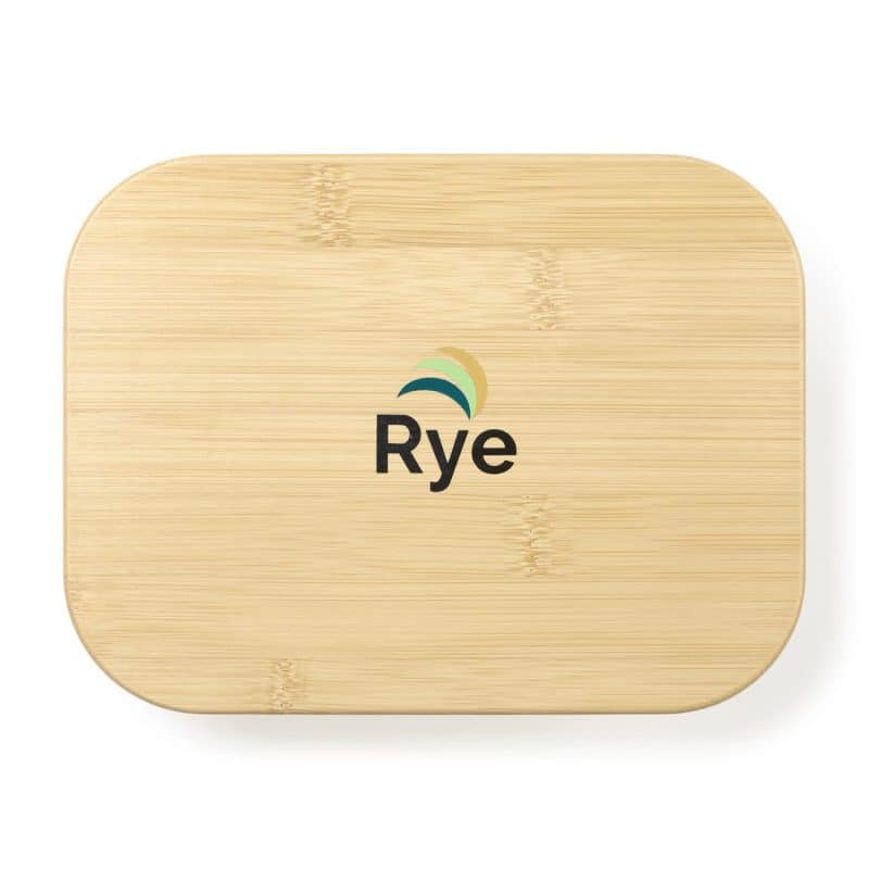 Custom 4 Cup Bamboo Storage Container - Bamboo - 4