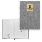 Custom Heathered Recycled Notebook with Bamboo Accent