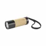 Custom Mini LED Bamboo Flashlight - Black-Fresh Bamboo - 1