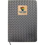 Custom Woven Notebook with Bamboo Accent - 2