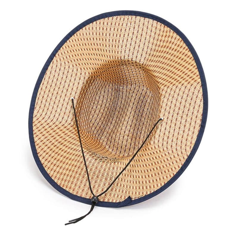 Custom Adult Wide Brim Braided Paper Straw Cowboy Hat - 1
