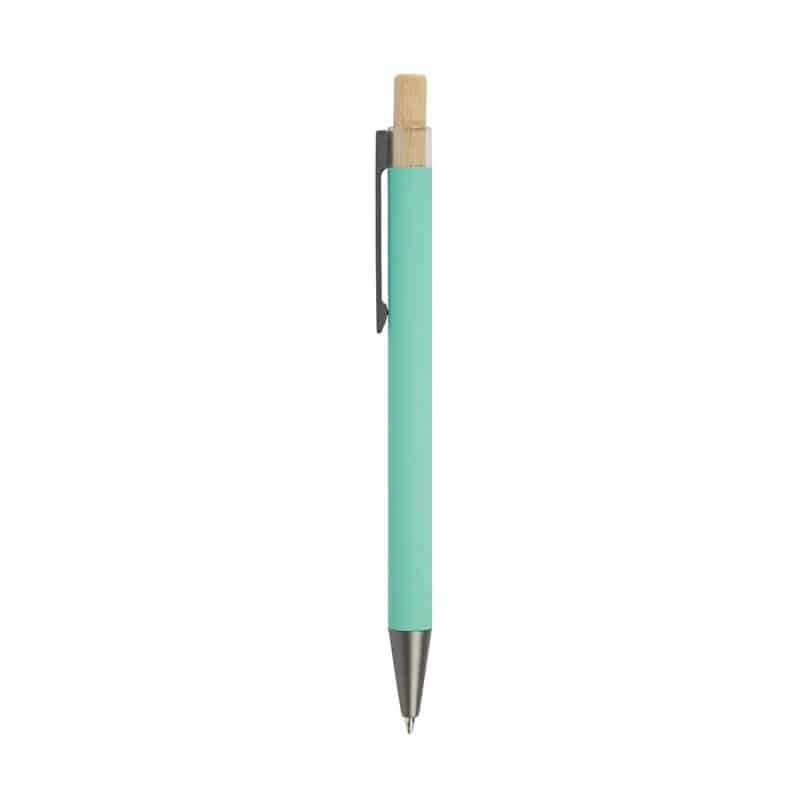 Custom Arundi Recycled Aluminum Pen With Bamboo Plunger - 1