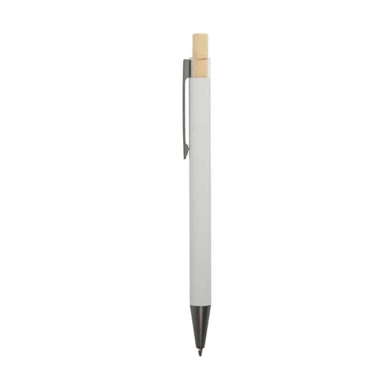 Custom Arundi Recycled Aluminum Pen With Bamboo Plunger - 6