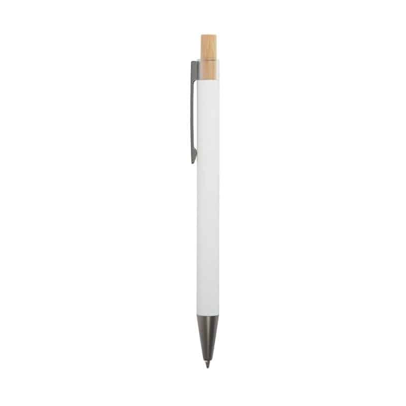 Custom Arundi Recycled Aluminum Pen With Bamboo Plunger - 7