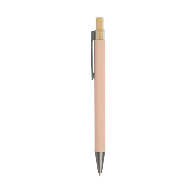 Custom Arundi Recycled Aluminum Pen With Bamboo Plunger - 8