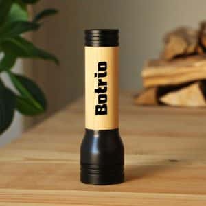 Custom Bamboo Rechargeable Flashlight