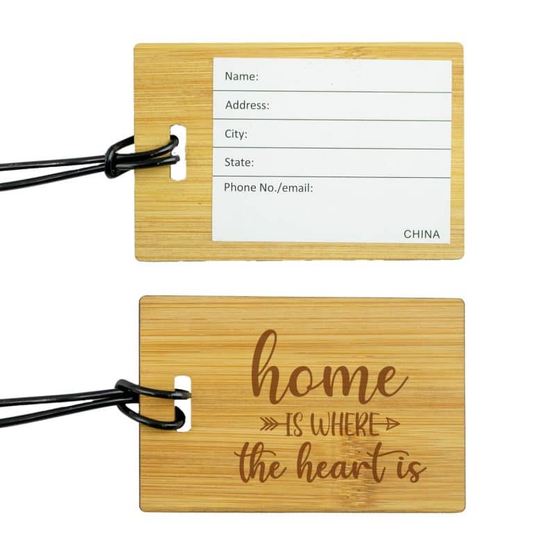 Custom Blt Bamboo Luggage Tag - 2
