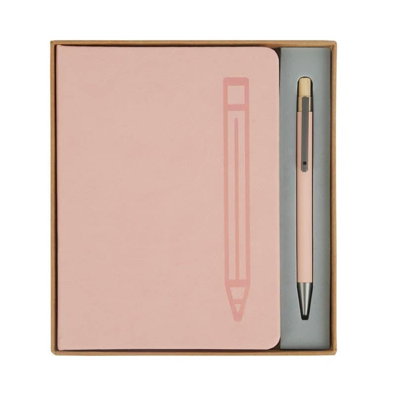 Custom Manhattan II Gift Set w/ Magnetic Journal & Recycled Pen - 6