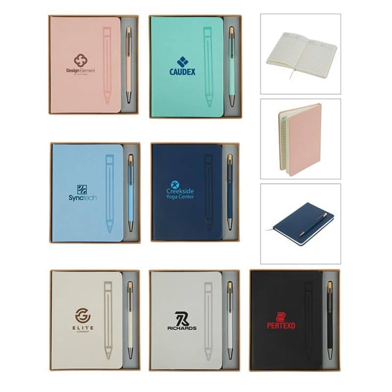 Custom Manhattan II Gift Set w/ Magnetic Journal & Recycled Pen