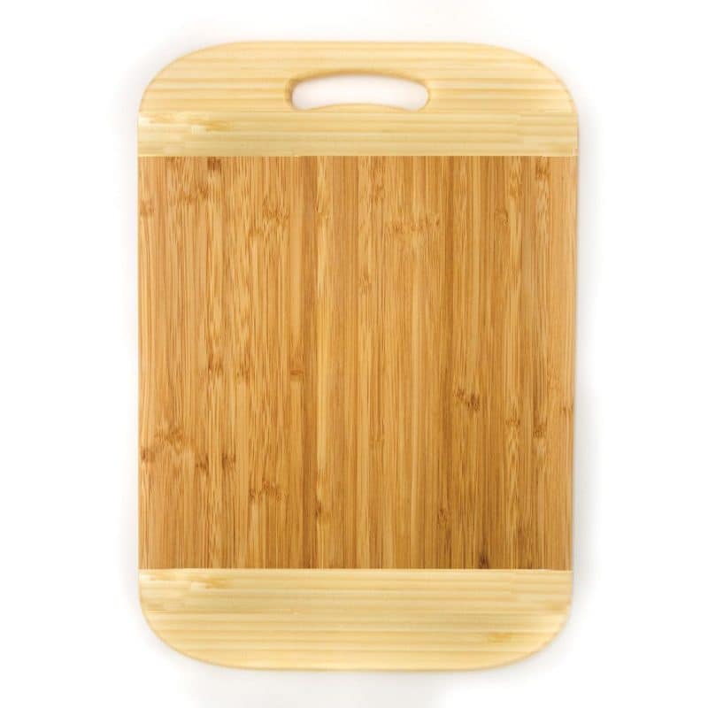 Custom BergHoff Bamboo Rectangular Handled Cutting Board Two-Tone