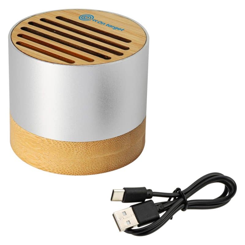 Custom EcoSound Bamboo/Recycled Aluminum Wireless Speaker