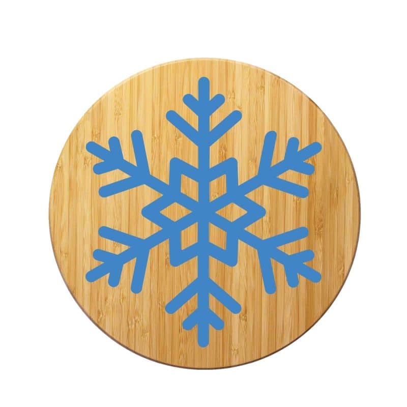 Custom Holiday Snowflake Cutting and Serving Board - 1
