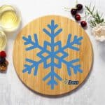 Custom Holiday Snowflake Cutting and Serving Board - 2