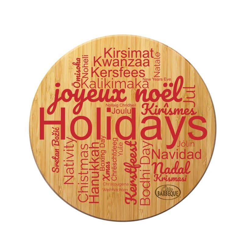 Custom World of Holidays Cutting and Serving Board