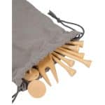 Custom Bamboo Golf Tee Set with Recycled Pouch - 7