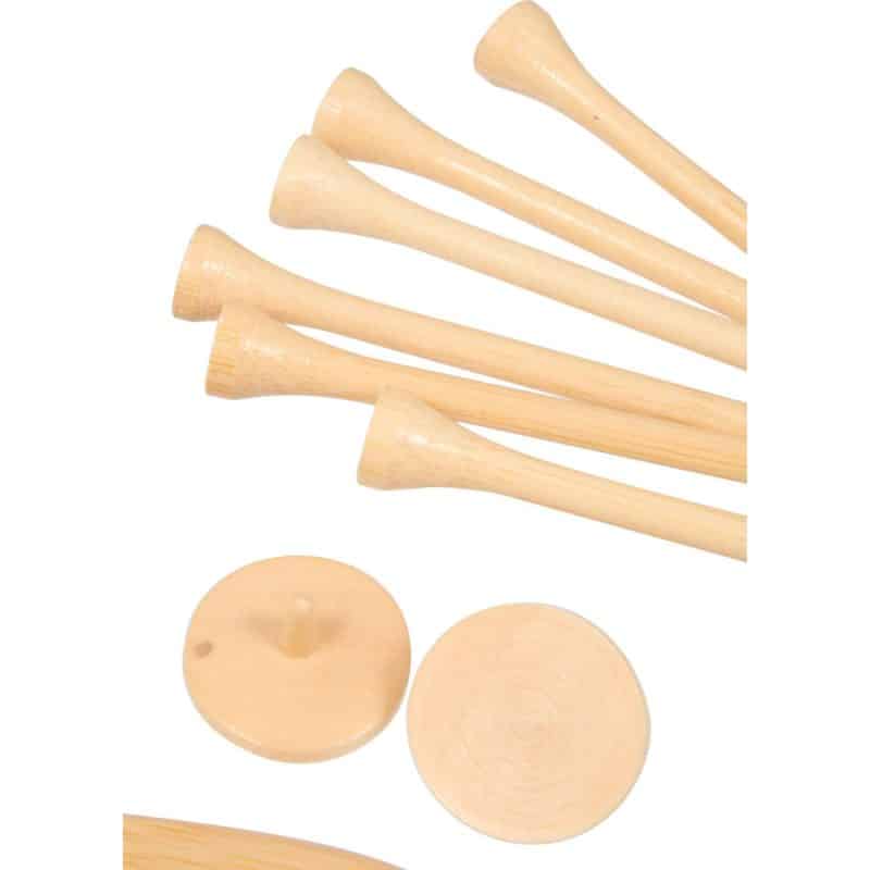 Custom Bamboo Golf Tee Set with Recycled Pouch - 8