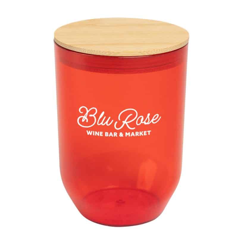 Custom 12 Oz. Montrose Rpet Wine Tumbler With Bamboo Lid - 2