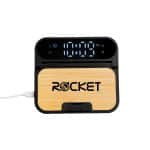 Custom 15w Bamboo Folding Charger With Digital Clock - 2