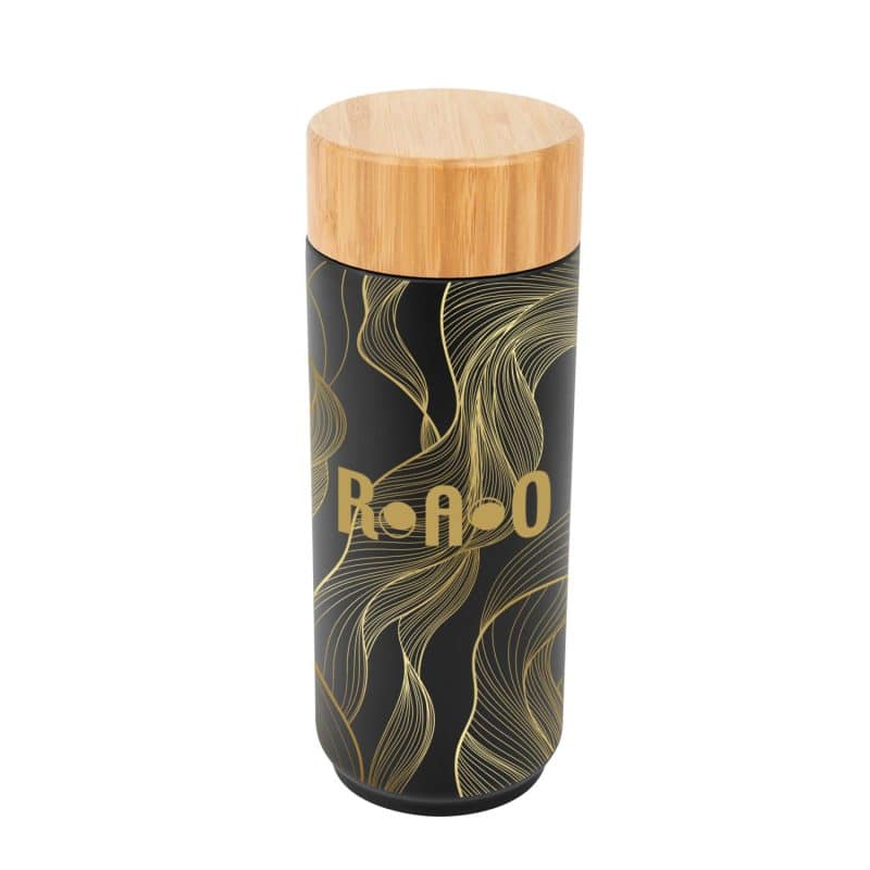 Custom 16 Oz. Full Color Stainless Steel Lexington Bottle With Bamboo Lid - 2