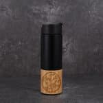 Custom 17 oz (550 ml) Double Wall Vacuum Bamboo Coffee/Travel Mug (DIAMOND)