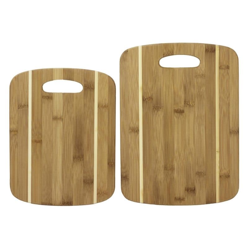 Custom 2-Piece Striped Bamboo Cutting Board Set (13" x 9½" & 11" x 8½") - 1