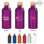 Custom 20 Oz. Aluminum Tundra Bike Bottle With Bamboo Lid