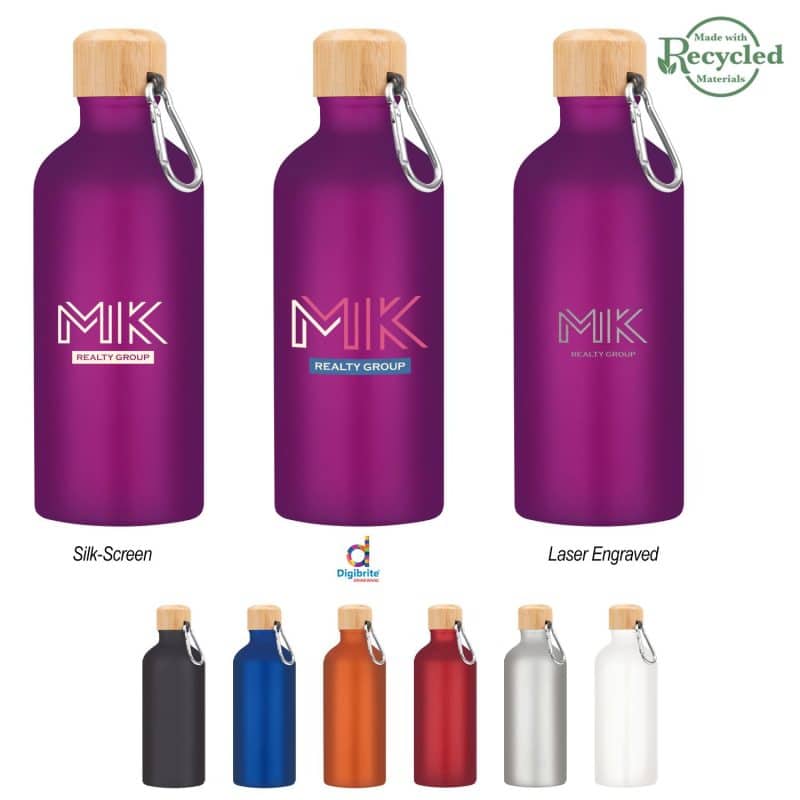 Custom 20 Oz. Aluminum Tundra Bike Bottle With Bamboo Lid