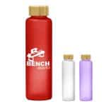 Custom 20 Oz. Belle Glass Bottle With Bamboo Lid