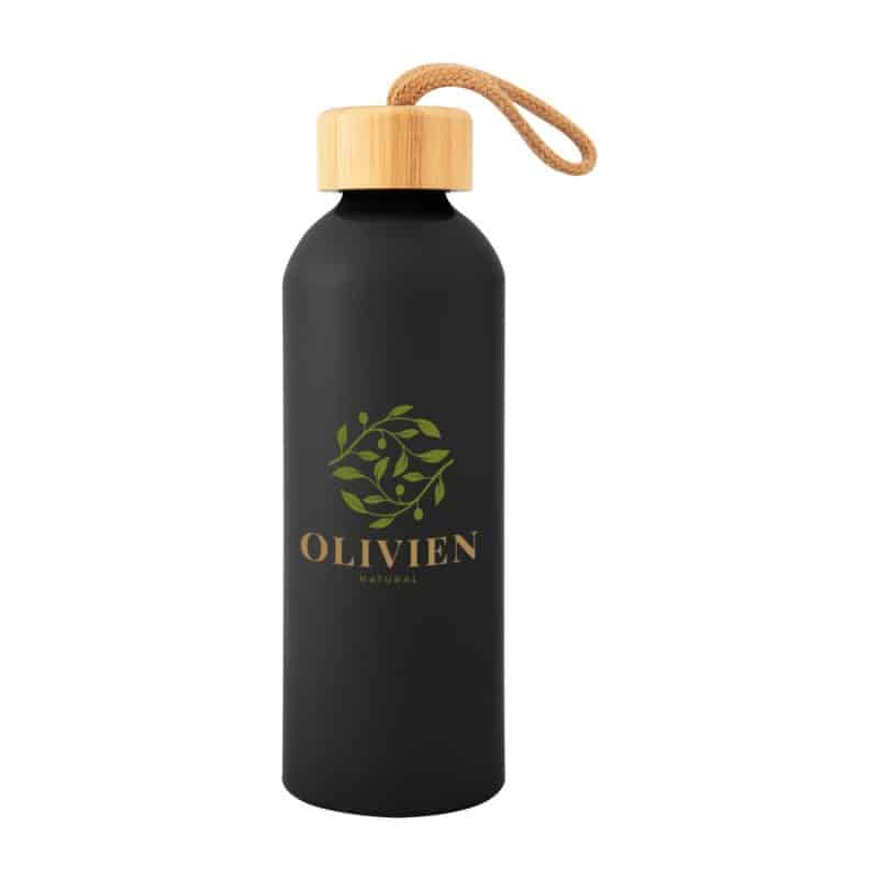 Custom 25 Oz. Blaire Recycled Aluminum Bottle With Bamboo Lid - 3