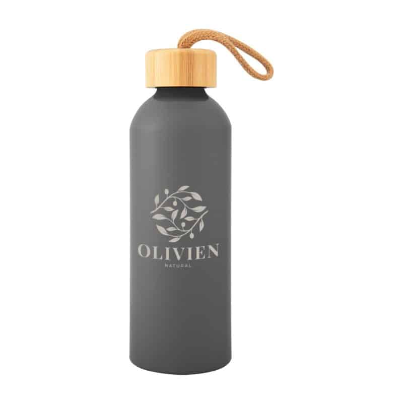 Custom 25 Oz. Blaire Recycled Aluminum Bottle With Bamboo Lid - 7