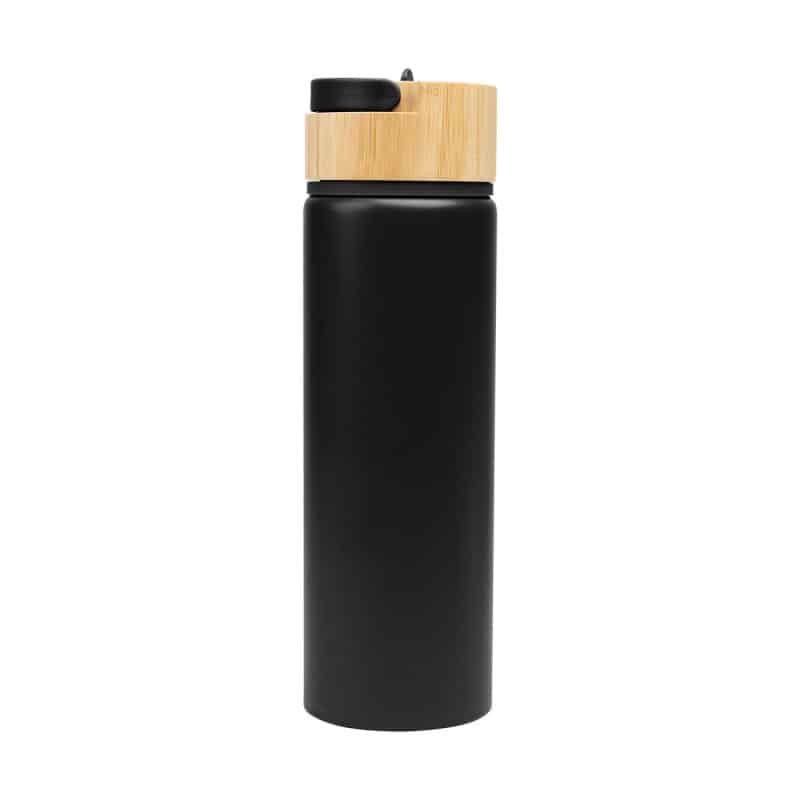Custom 27 Oz. Ellis Recycled Aluminum Bottle With Bamboo Lid - 1