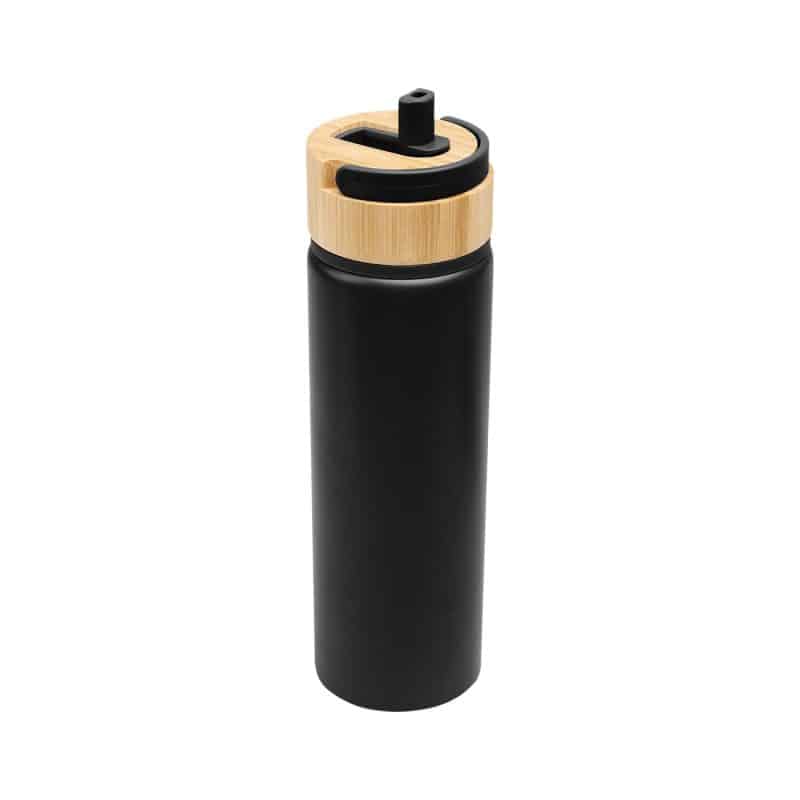 Custom 27 Oz. Ellis Recycled Aluminum Bottle With Bamboo Lid - 2