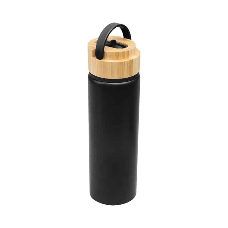 Custom 27 Oz. Ellis Recycled Aluminum Bottle With Bamboo Lid - 4
