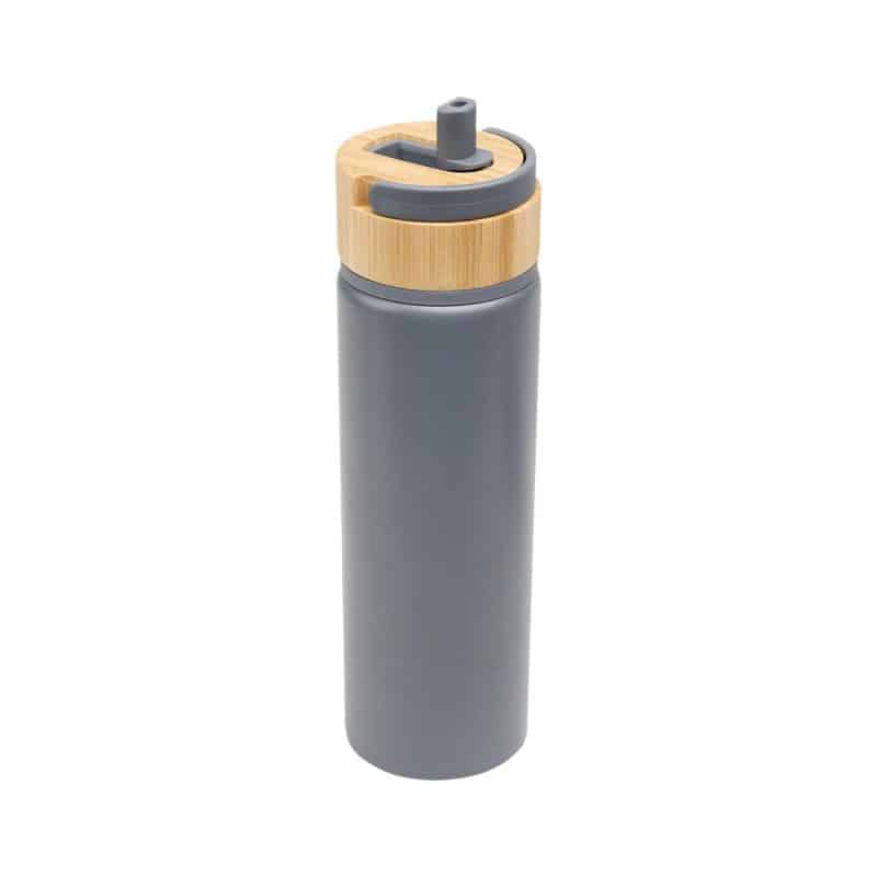 Custom 27 Oz. Ellis Recycled Aluminum Bottle With Bamboo Lid - 6
